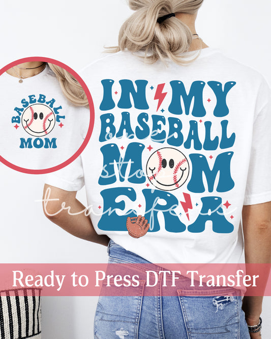 In My Baseball Mom Era Blue - Ready to Press DTF Transfers