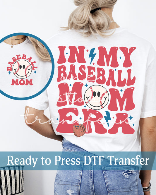 In My Baseball Mom Era Red - Ready to Press DTF Transfers