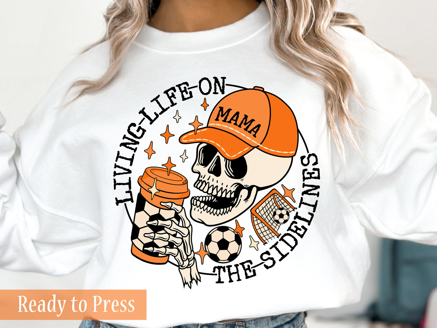 Living Life on the Sidelines Soccer Mama - Choose Color - Ready to Press DTF Transfers