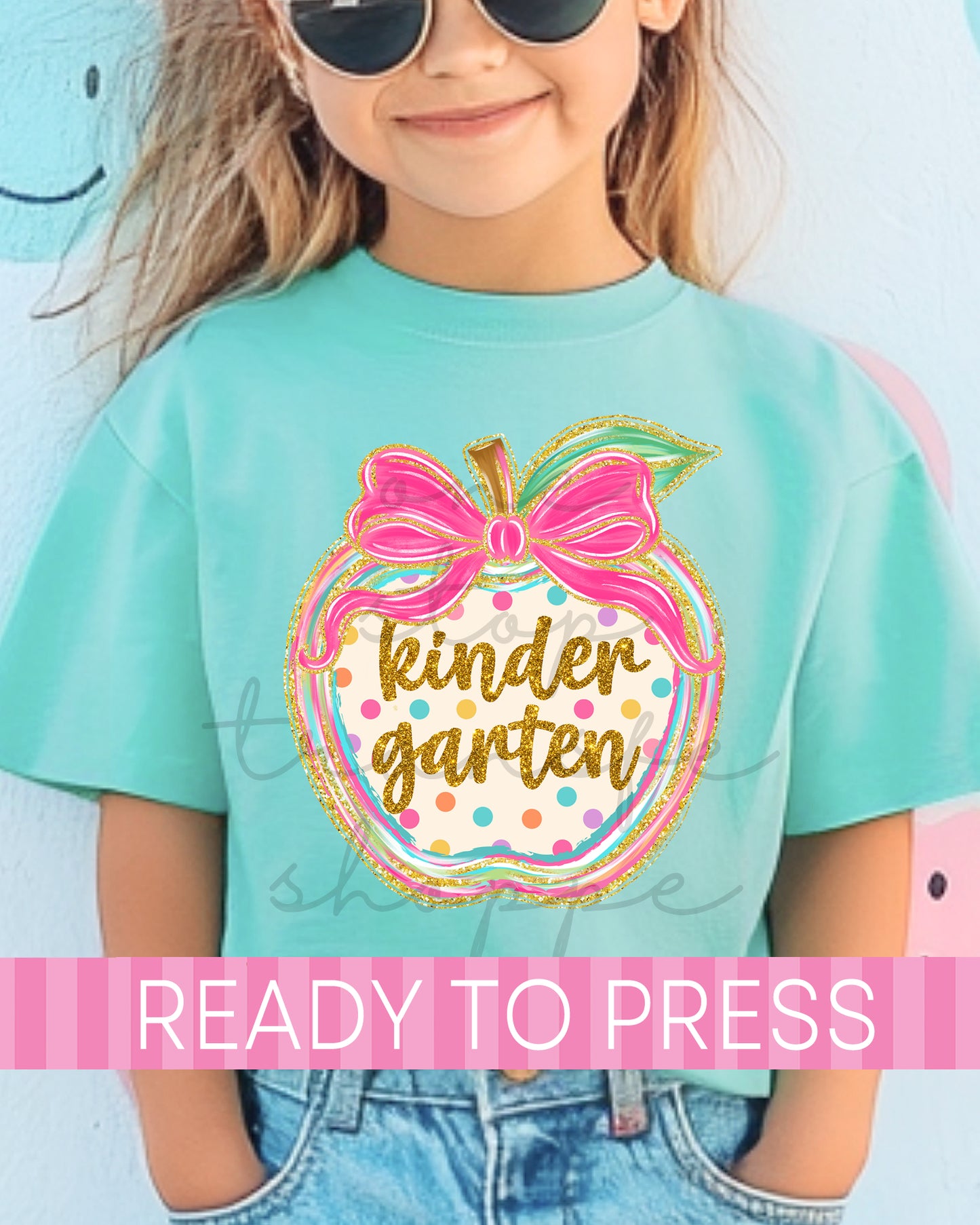 Pre-K - 5th Grade Coquette Polka Dot Apple School Grades - Ready to Press DTF Transfers