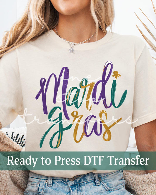 Handwritten Mardi Gras - Ready to Press DTF Transfers