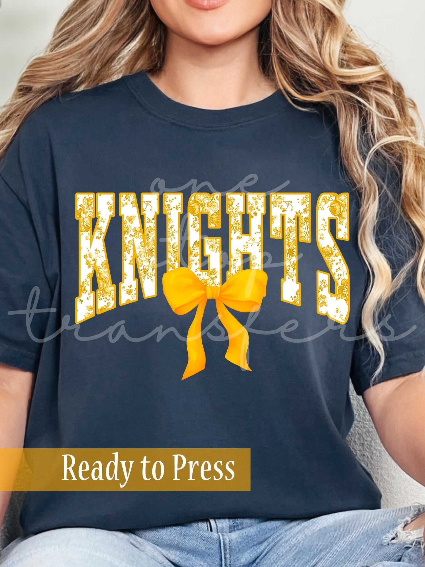 Coquette Chinoiserie Varsity KNIGHTS - Ready to Press DTF Transfers