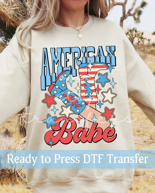 American Babe Boots - Ready to Press DTF Transfers