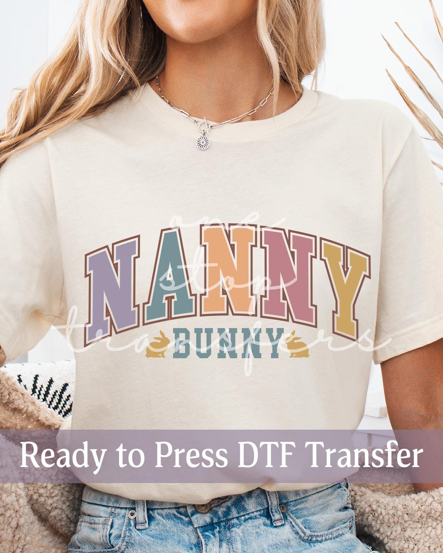 Varsity Nanny Bunny - Ready to Press DTF Transfers