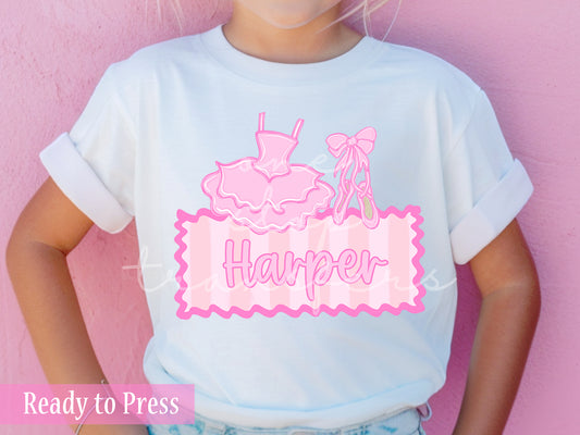 Custom Ballet Recital Name Plate - Ready to Press DTF Transfers