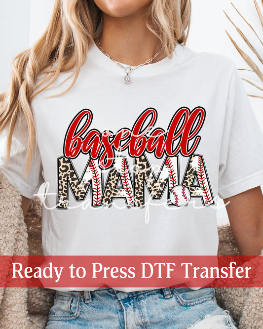 Baseball Mama Leopard - Ready to Press DTF Transfers