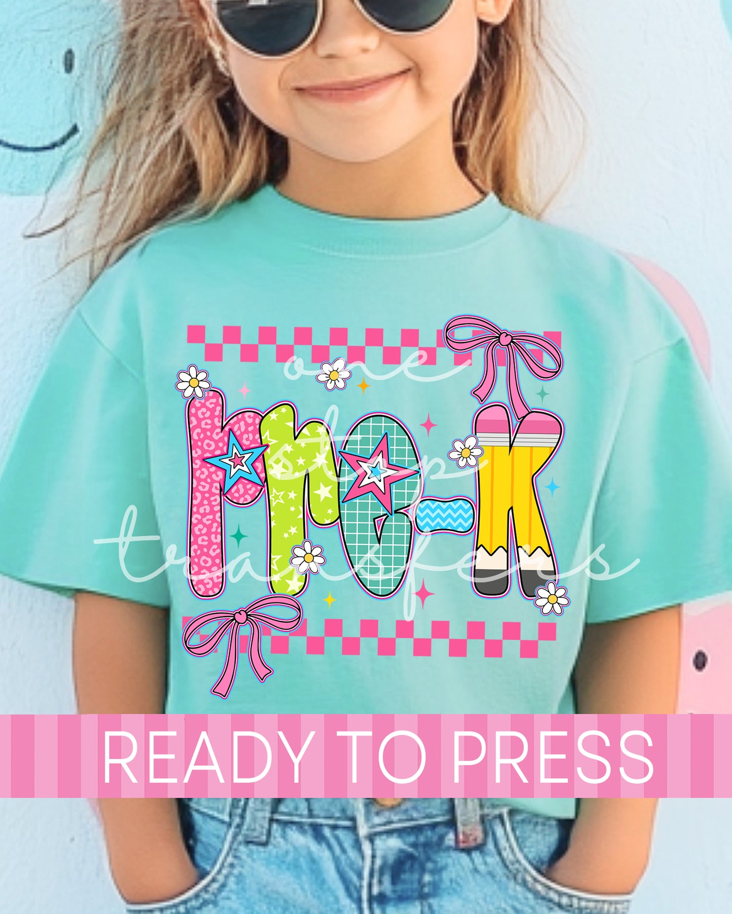 Pre-K - 5th Grade Coquette Checker School Grades - Ready to Press DTF Transfers