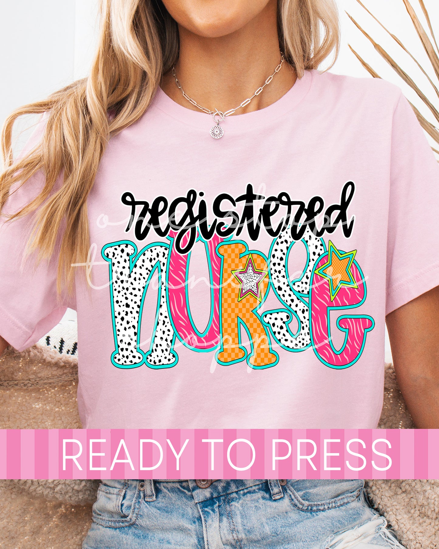 Colorful Bright Registered Nurse - Ready to Press DTF Transfers
