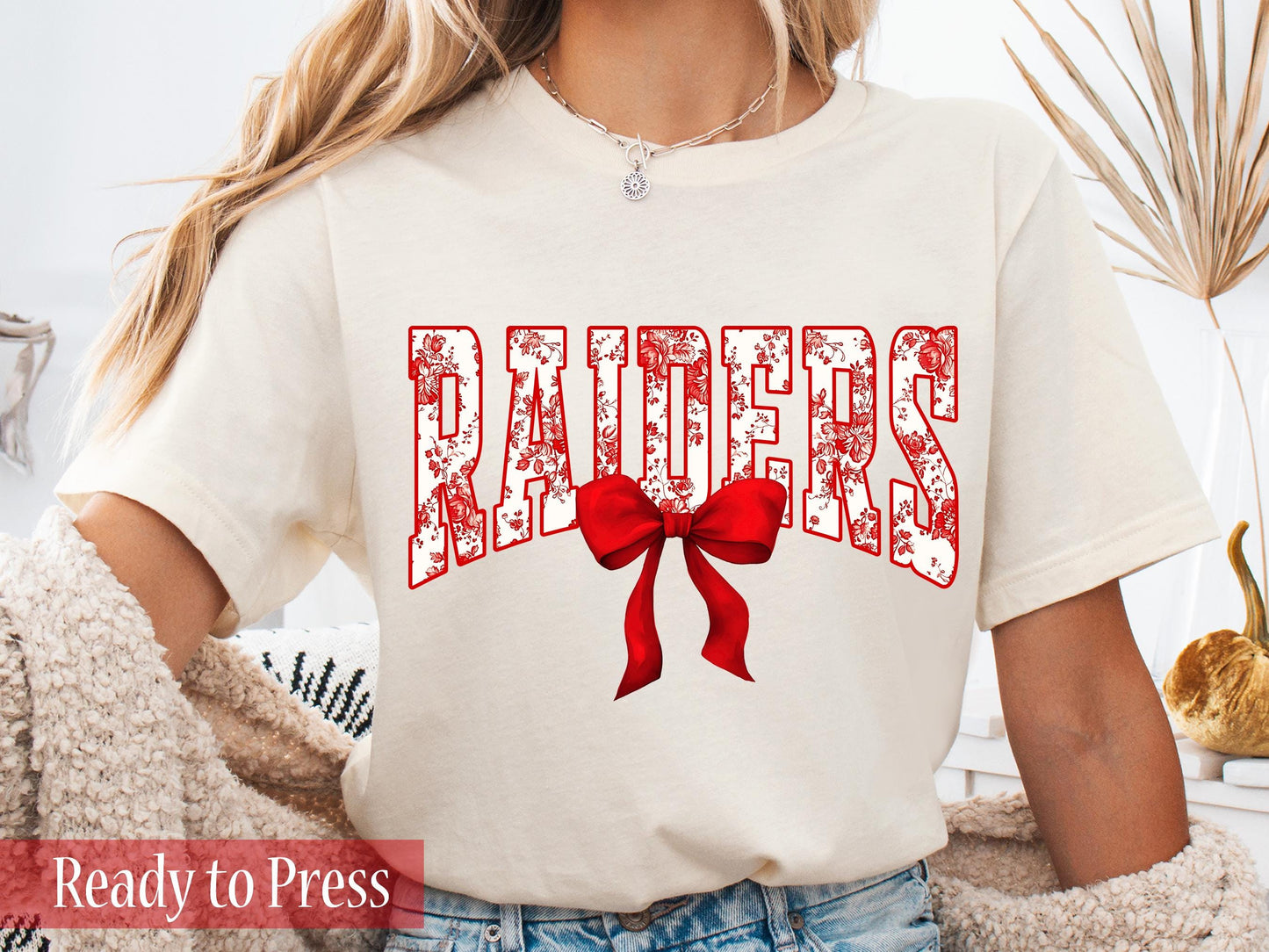 Coquette Chinoiserie Varsity RAIDERS - Ready to Press DTF Transfers