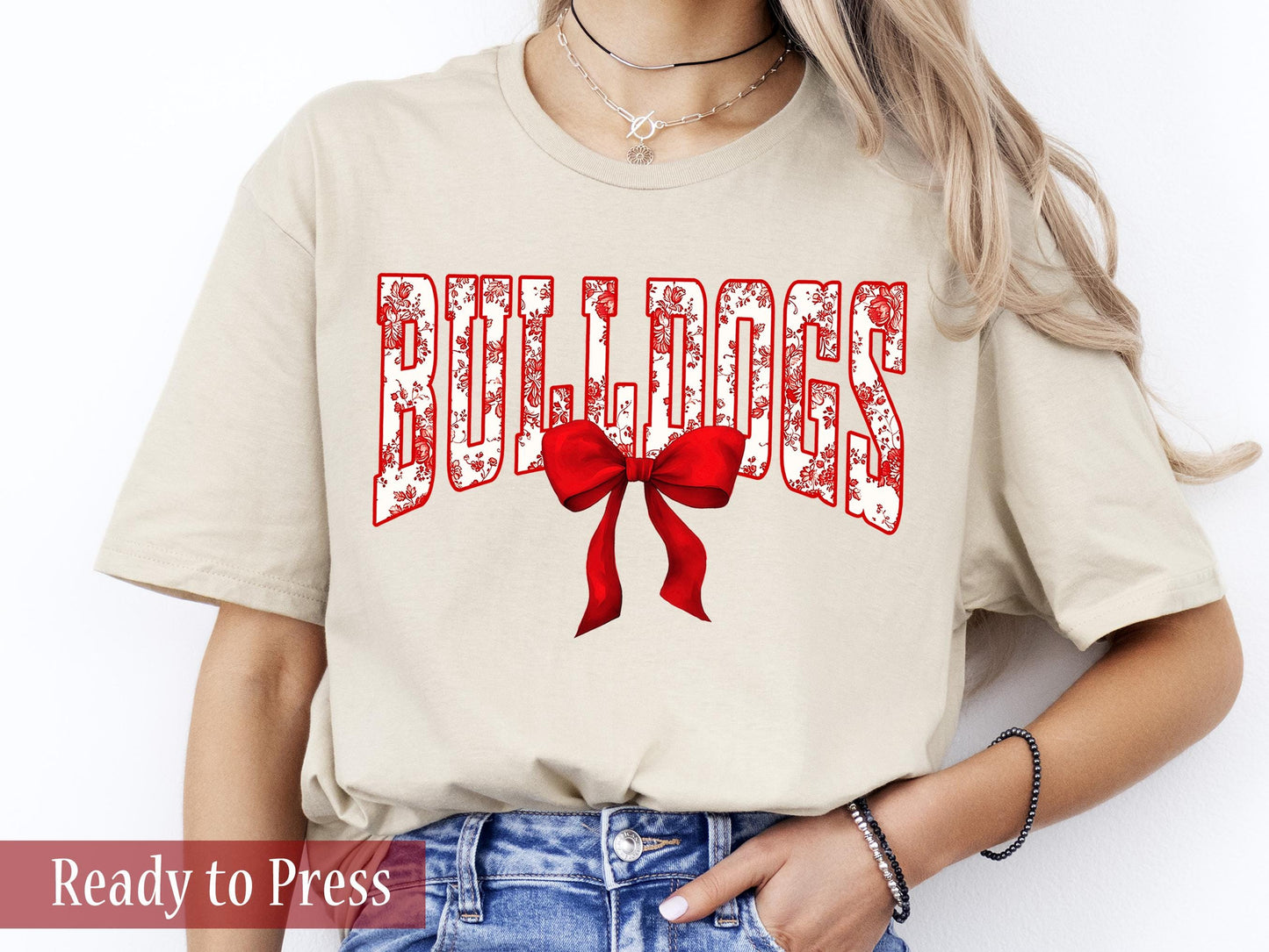 Coquette Chinoiserie Varsity Bulldogs - Ready to Press DTF Transfers