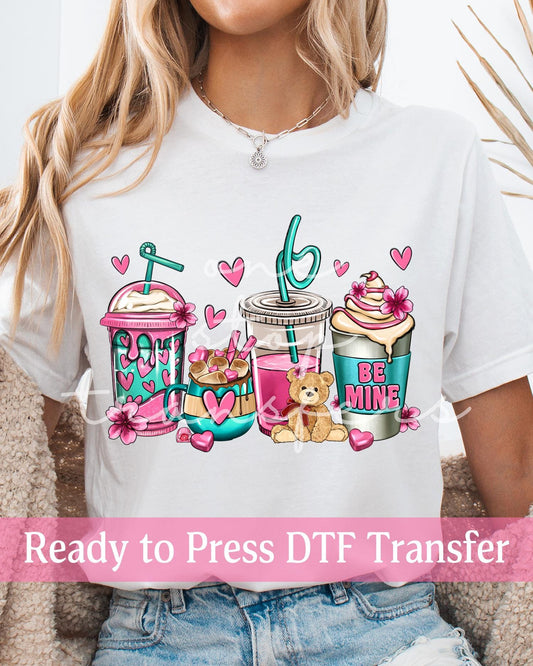 Valentine's Day Coffee Cups - Ready to Press DTF Transfers