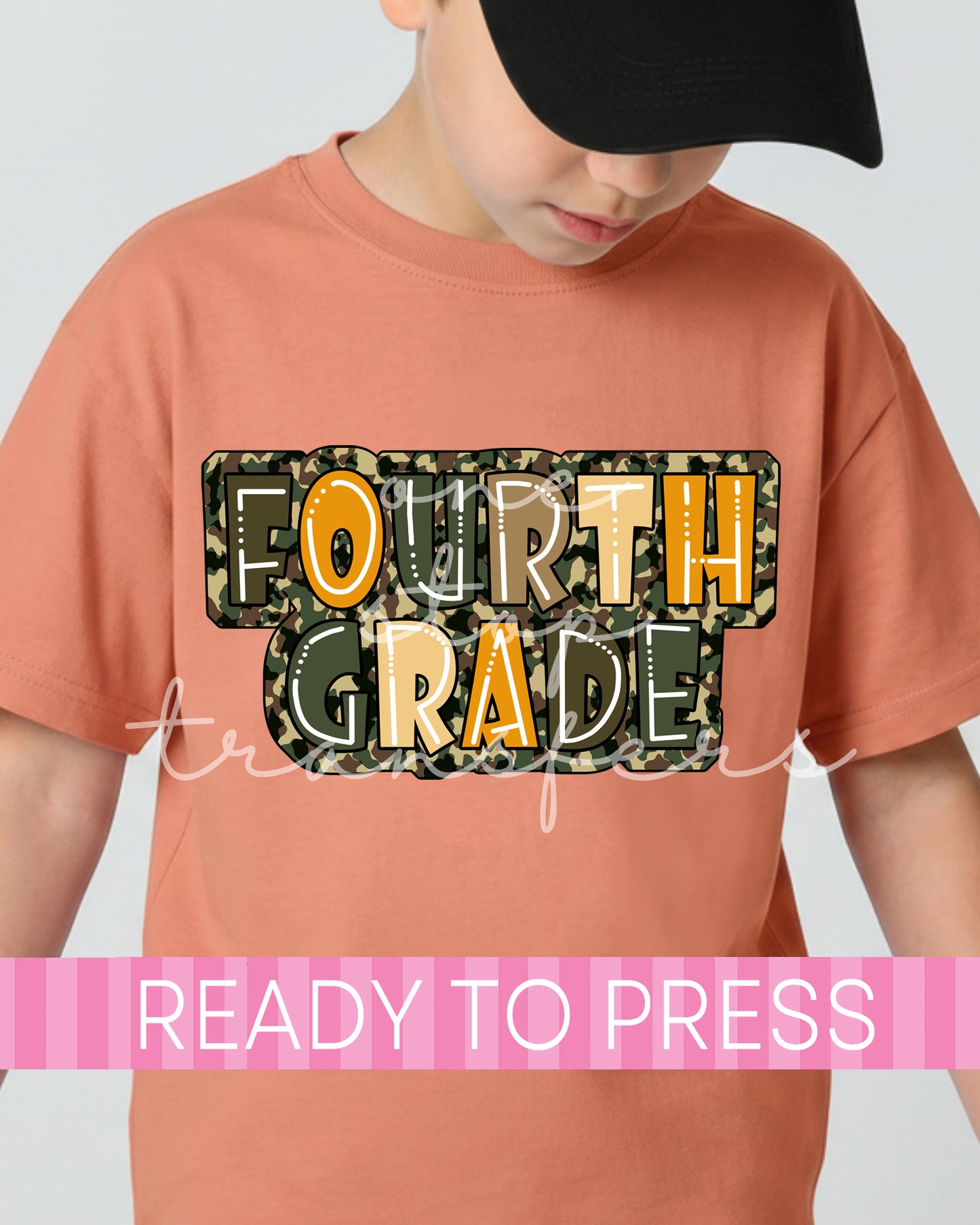 Pre-K - 5th Grade Camo Bubble School Grades - Ready to Press DTF Transfers