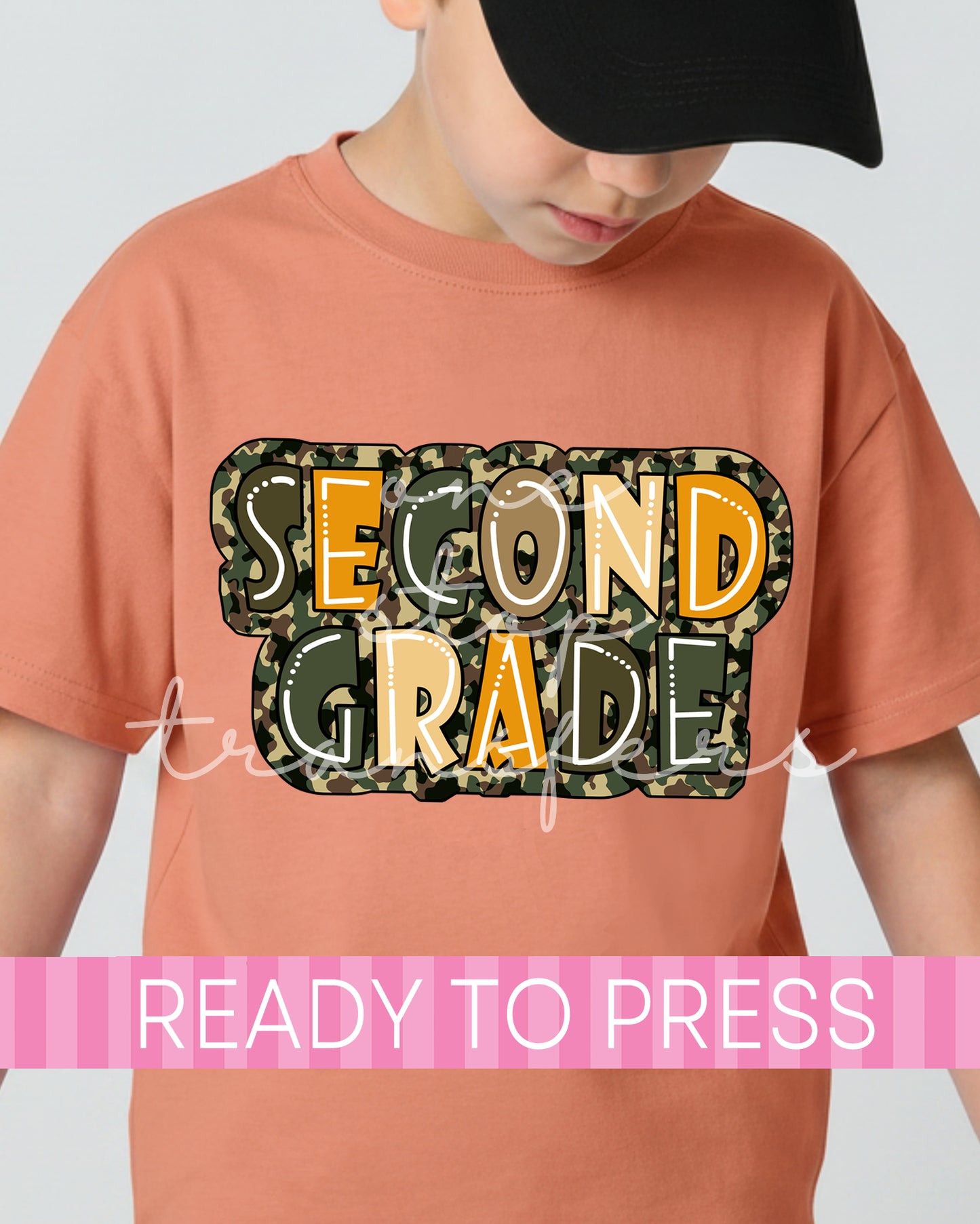 Pre-K - 5th Grade Camo Bubble School Grades - Ready to Press DTF Transfers