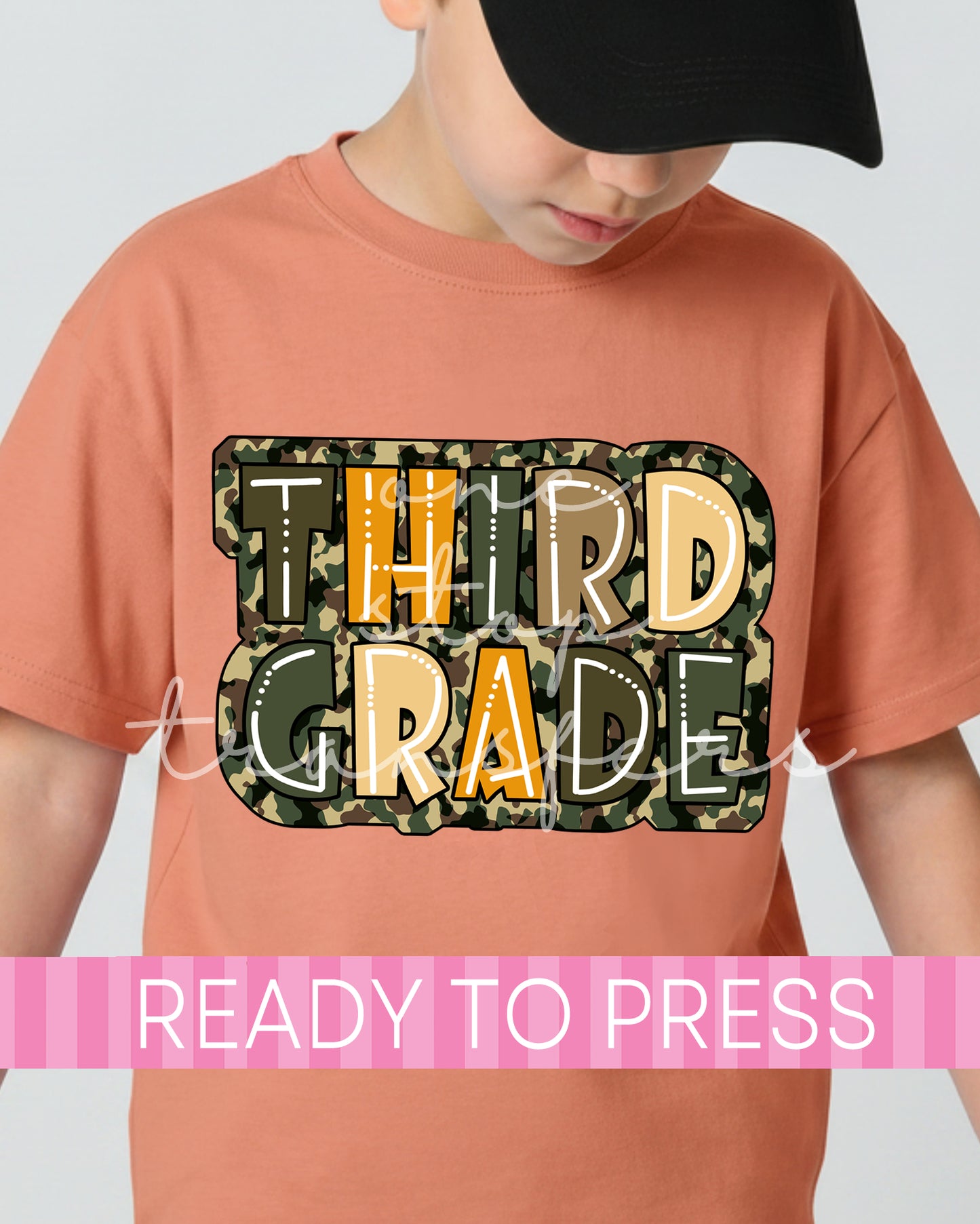 Pre-K - 5th Grade Camo Bubble School Grades - Ready to Press DTF Transfers