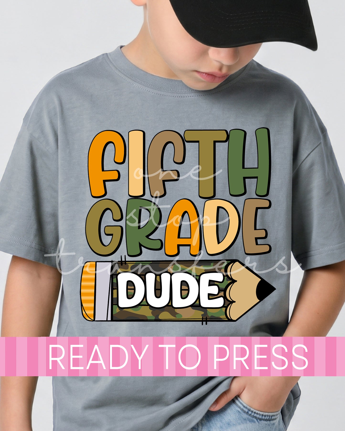 Preschool, Pre-K - 5th Grade Camo School Grade DUDE - Ready to Press DTF Transfers
