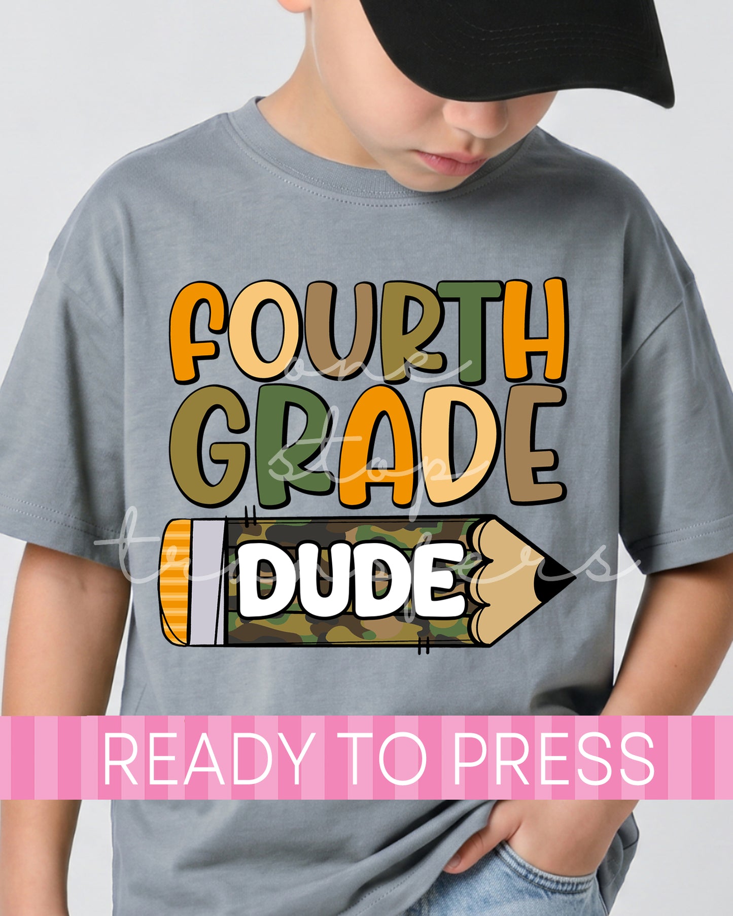 Preschool, Pre-K - 5th Grade Camo School Grade DUDE - Ready to Press DTF Transfers