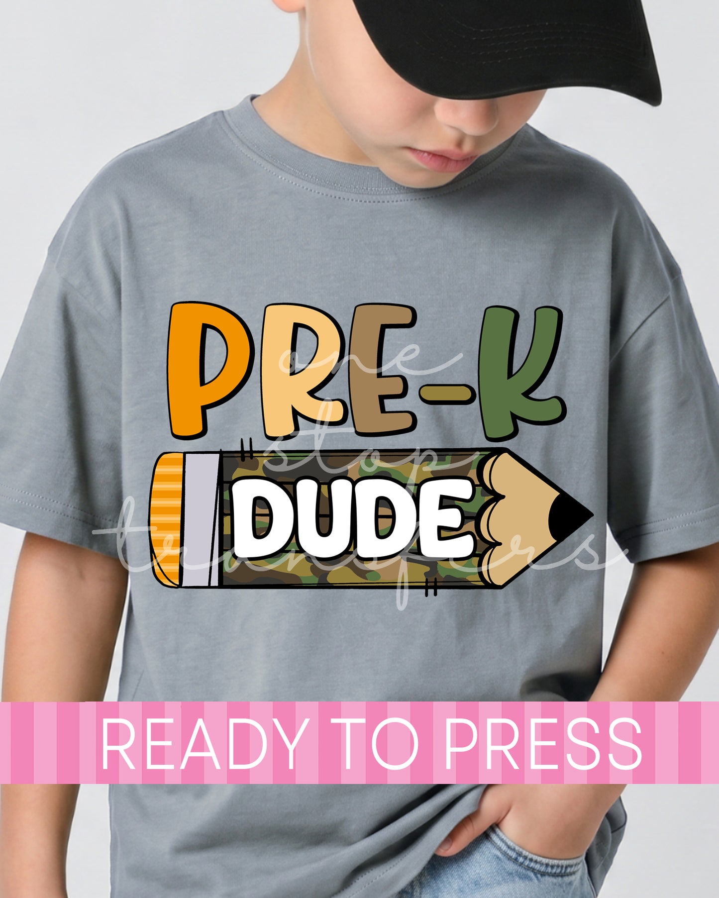 Preschool, Pre-K - 5th Grade Camo School Grade DUDE - Ready to Press DTF Transfers