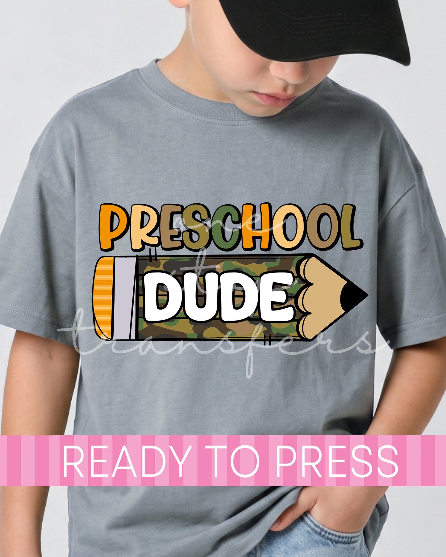 Preschool, Pre-K - 5th Grade Camo School Grade DUDE - Ready to Press DTF Transfers