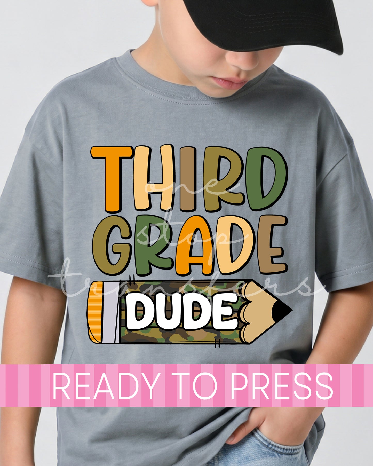 Preschool, Pre-K - 5th Grade Camo School Grade DUDE - Ready to Press DTF Transfers