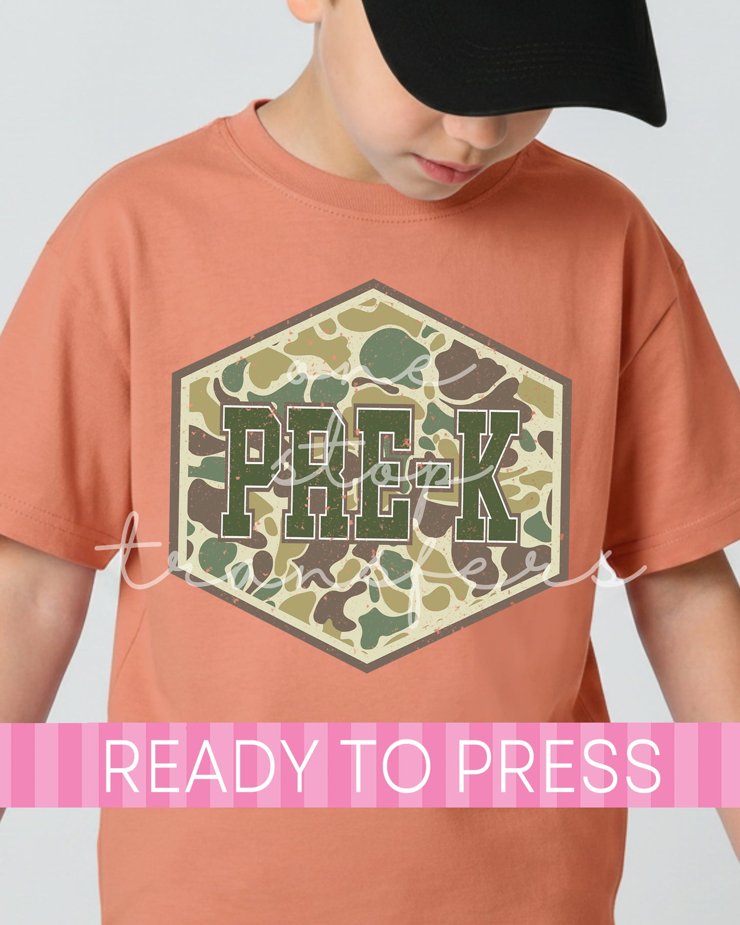 Pre-K - 4th Grade Camo Patch School Grades - Ready to Press DTF Transfers