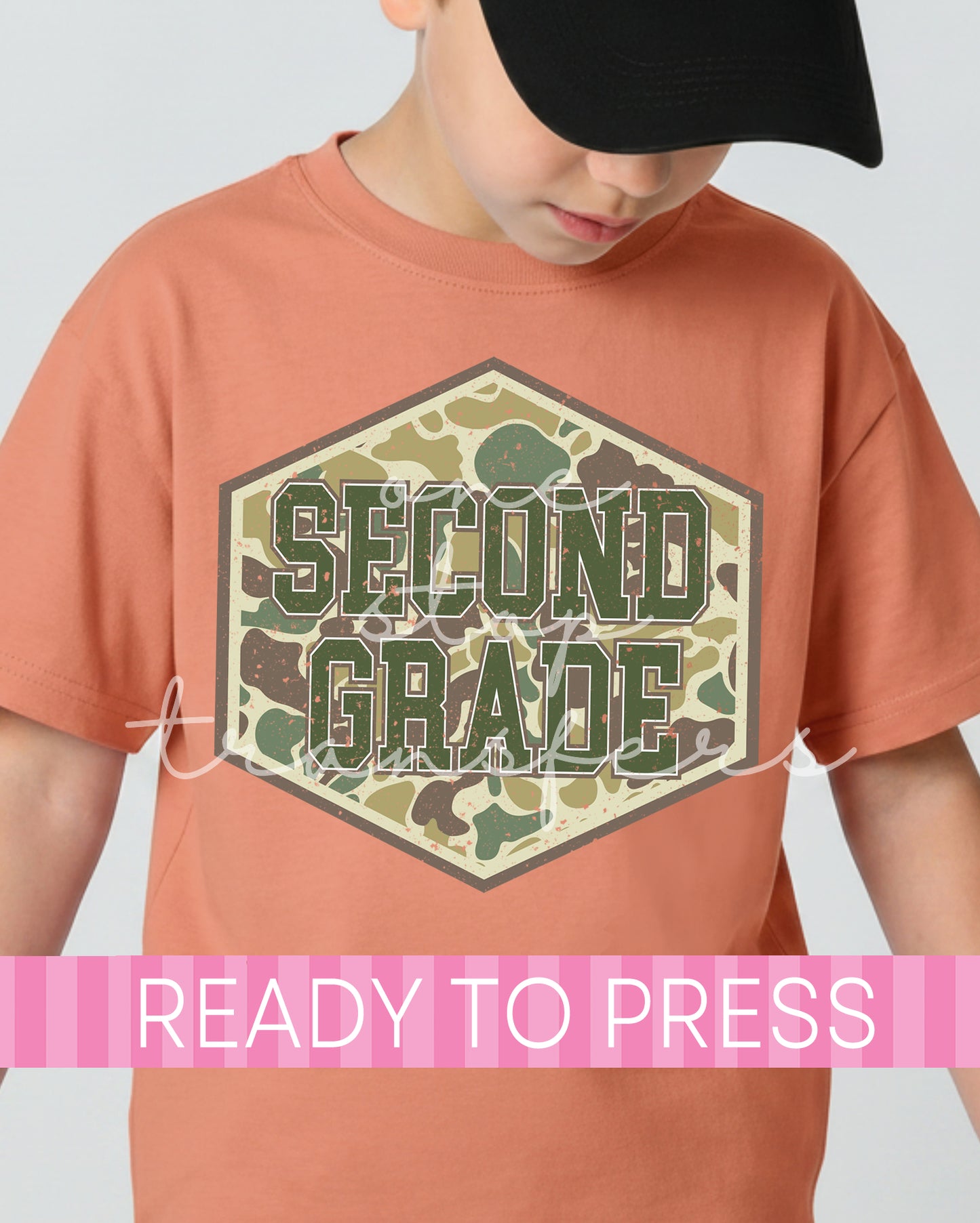 Pre-K - 4th Grade Camo Patch School Grades - Ready to Press DTF Transfers