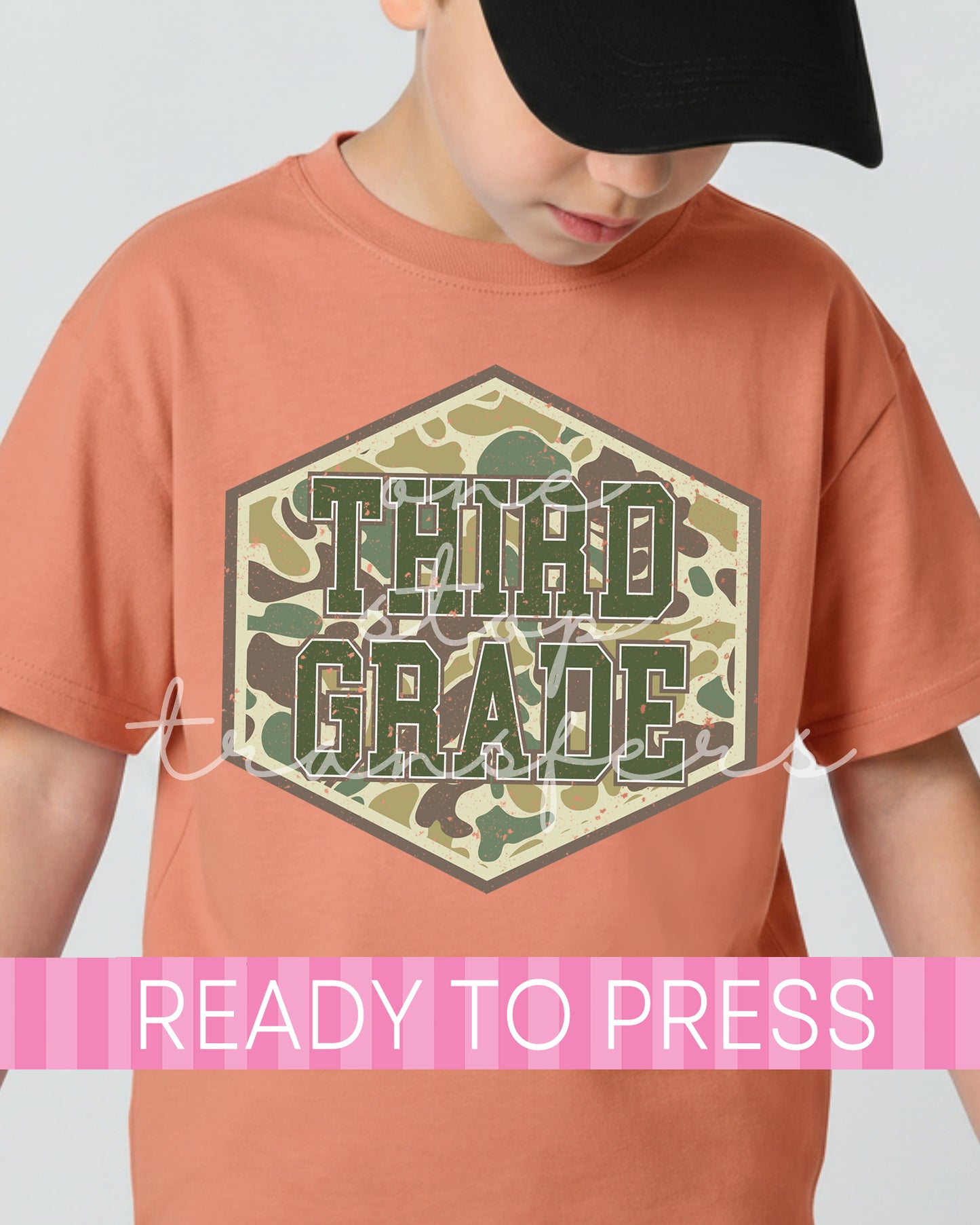 Pre-K - 4th Grade Camo Patch School Grades - Ready to Press DTF Transfers