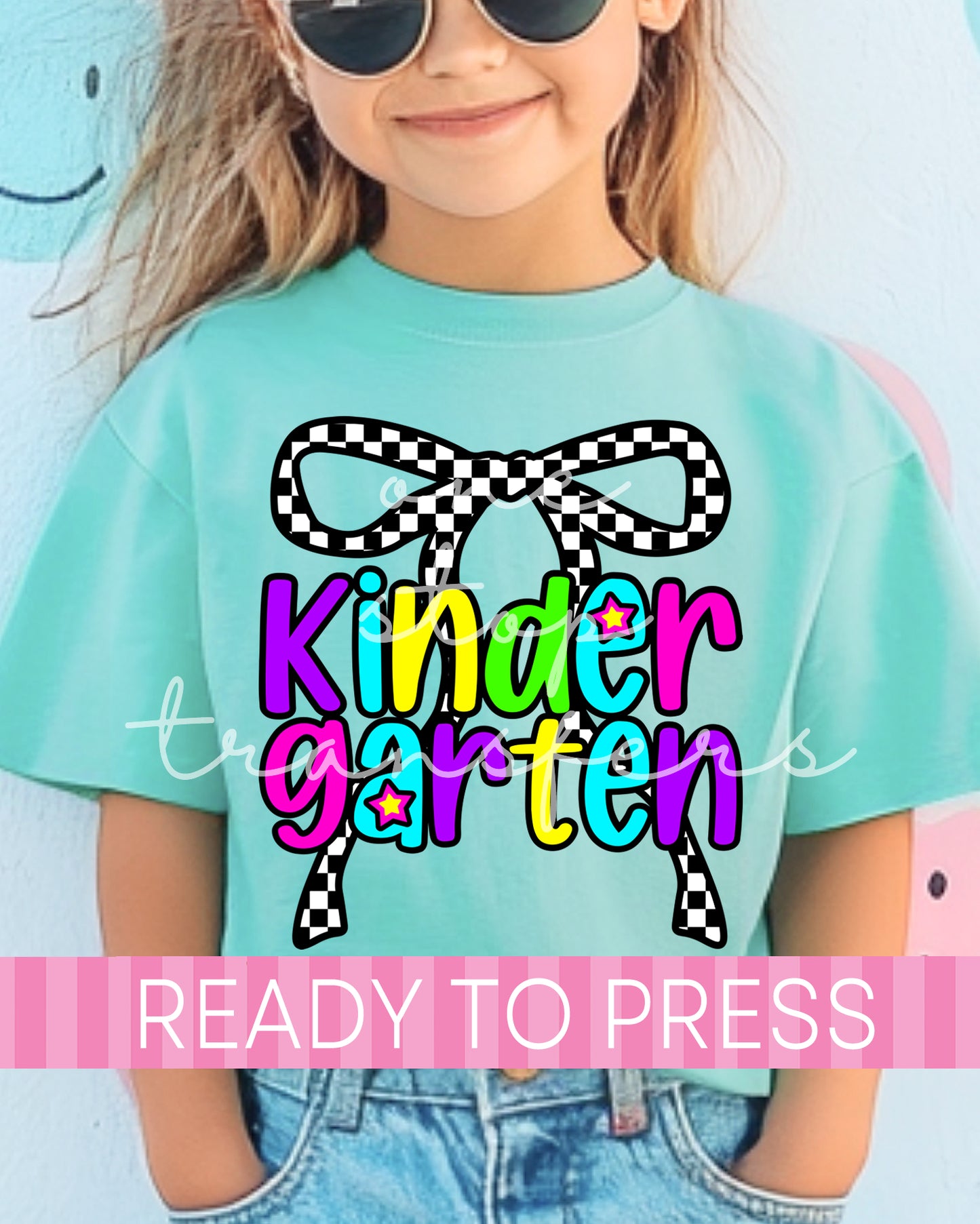 Pre-K - 4th Grade Checker Coquette Neon School Grades - Ready to Press DTF Transfers