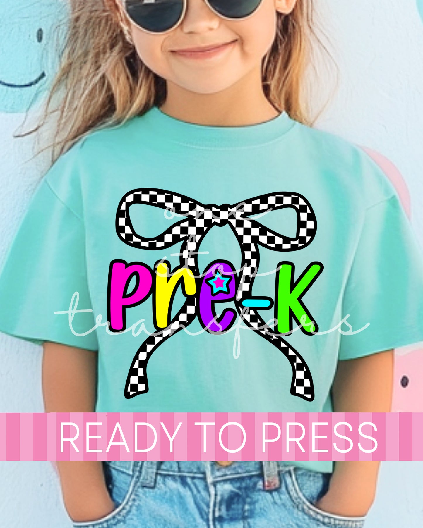 Pre-K - 4th Grade Checker Coquette Neon School Grades - Ready to Press DTF Transfers