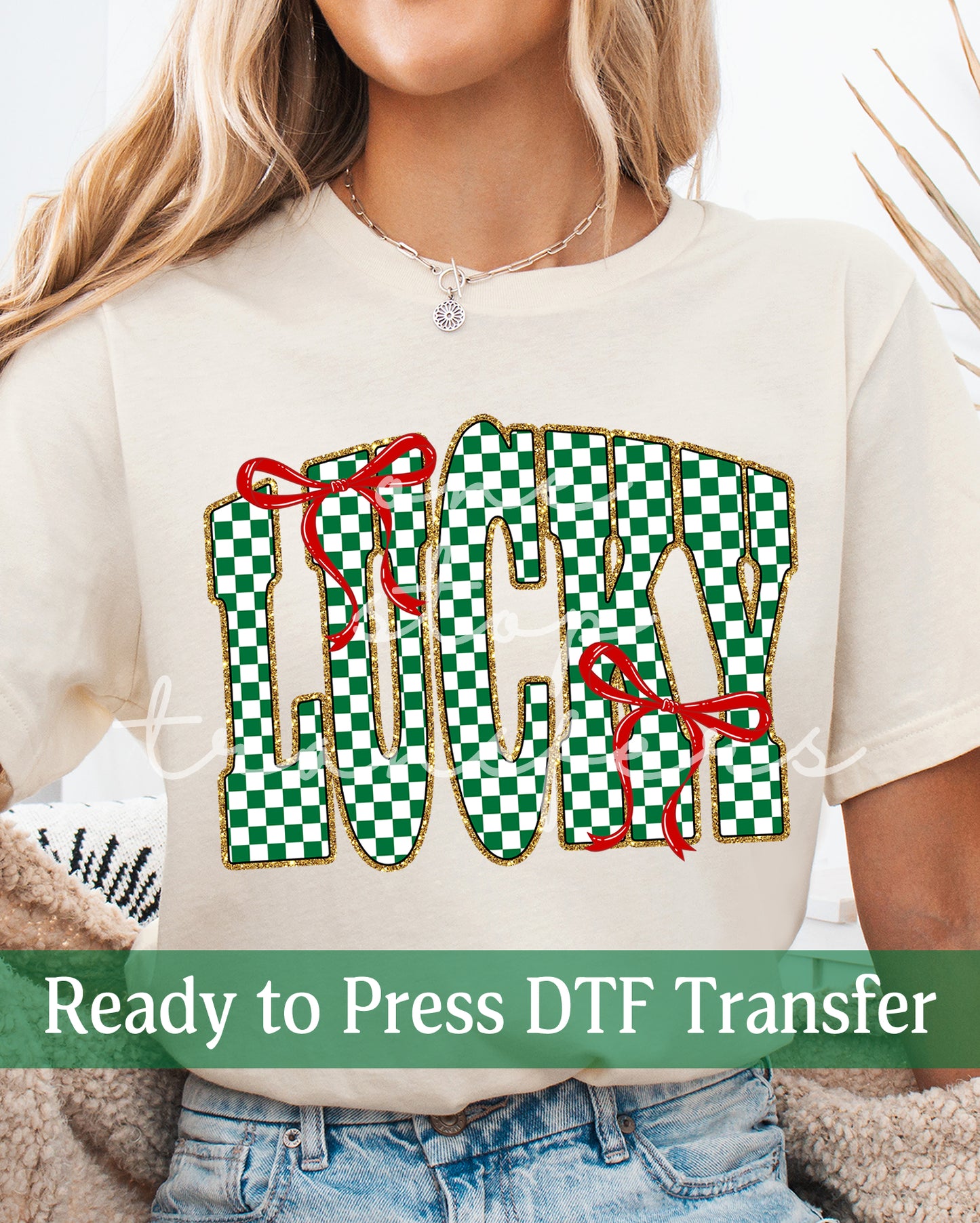 Coquette Checker LUCKY - Ready to Press DTF Transfers