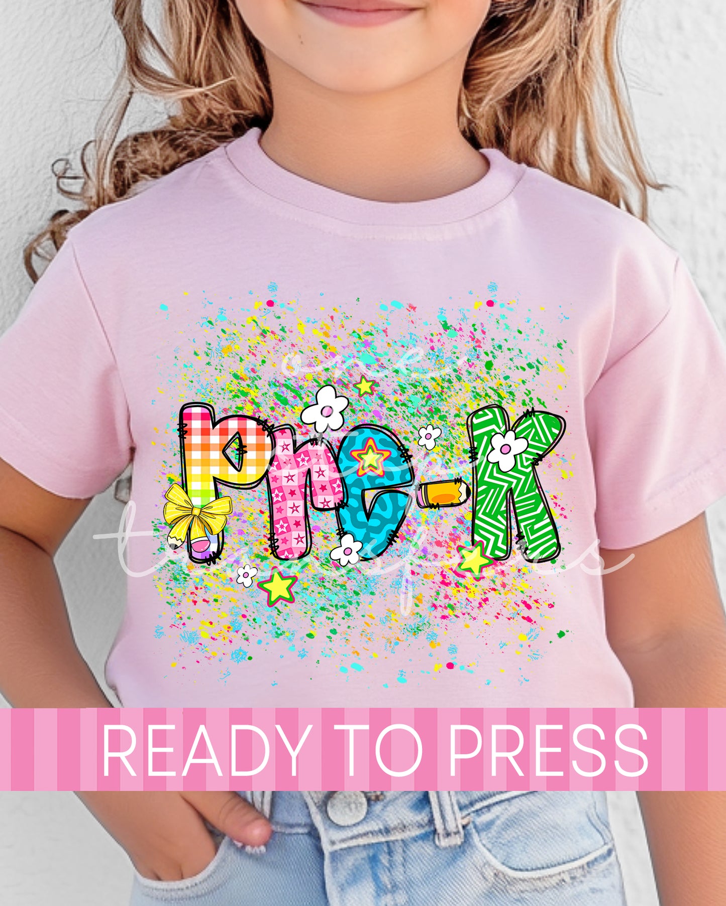 Pre-K - 4th Grade Paint Splatter School Grades - Ready to Press DTF Transfers