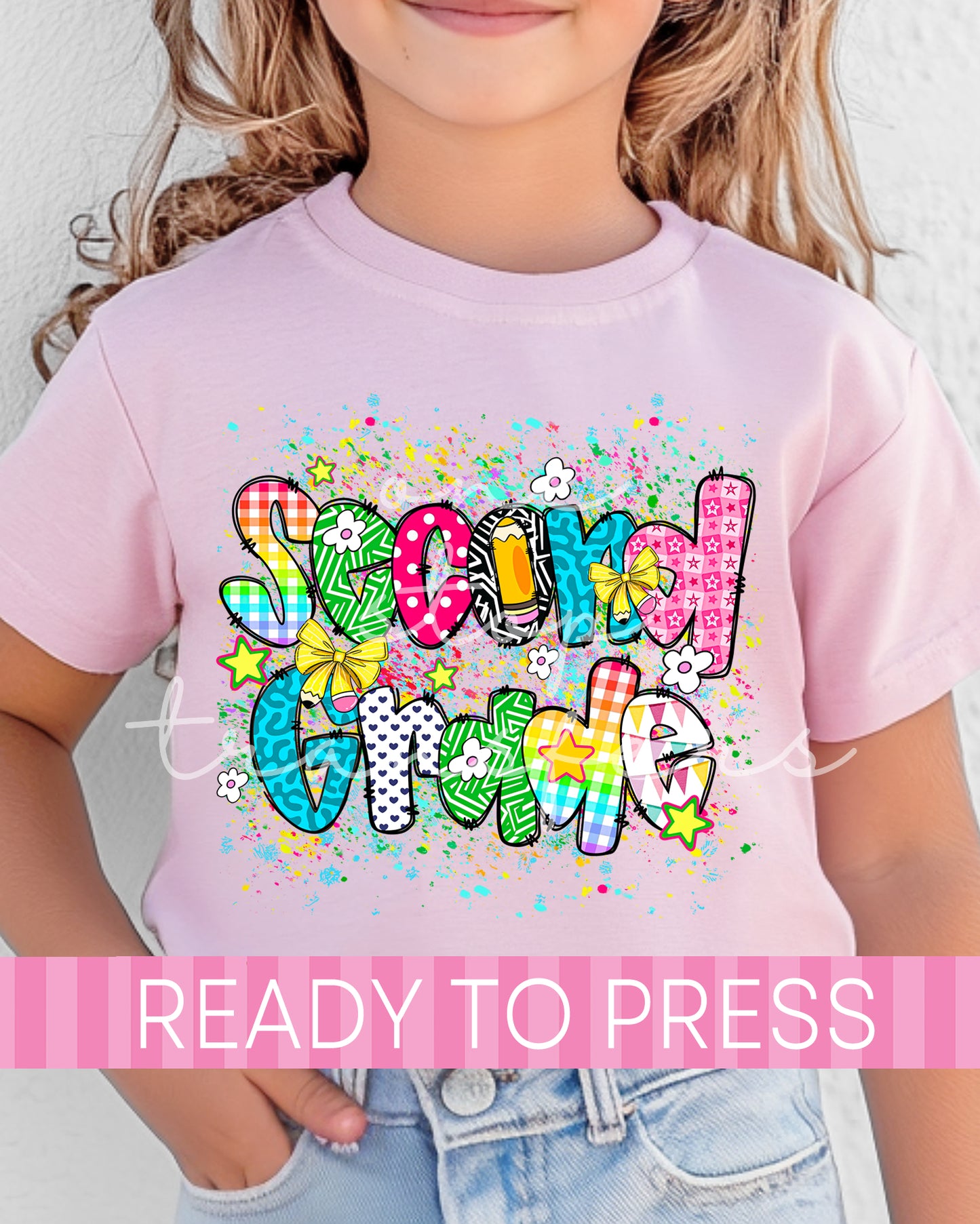 Pre-K - 4th Grade Paint Splatter School Grades - Ready to Press DTF Transfers