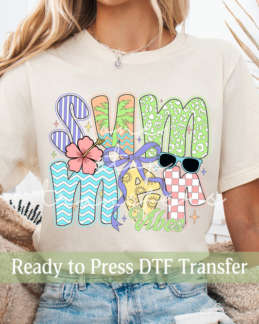 Colorful Summer Vibes - Ready to Press DTF Transfers