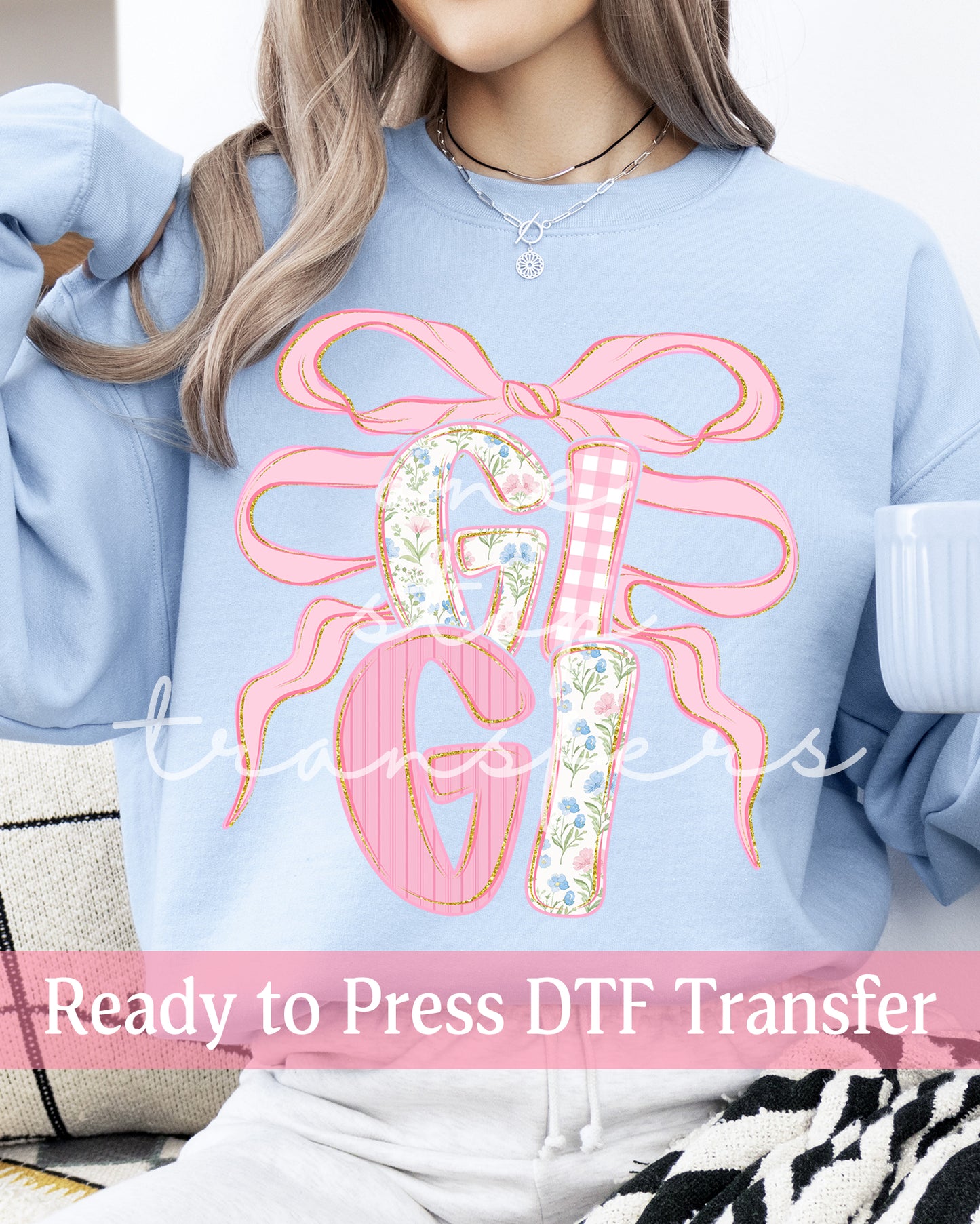 Pink Preppy Floral Coquette Mama, Gigi, Nana - Ready to Press DTF Transfers