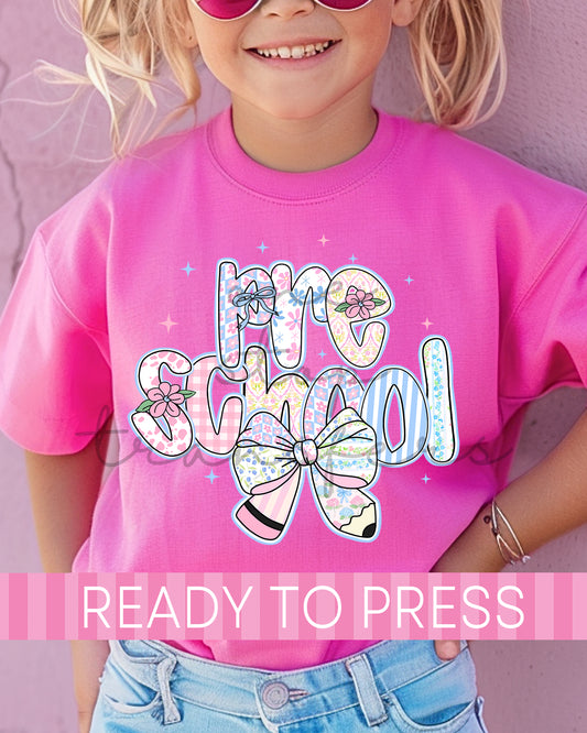 Preschool, Pre-K - 5th Grade Floral Pencil School Grades - Ready to Press DTF Transfers