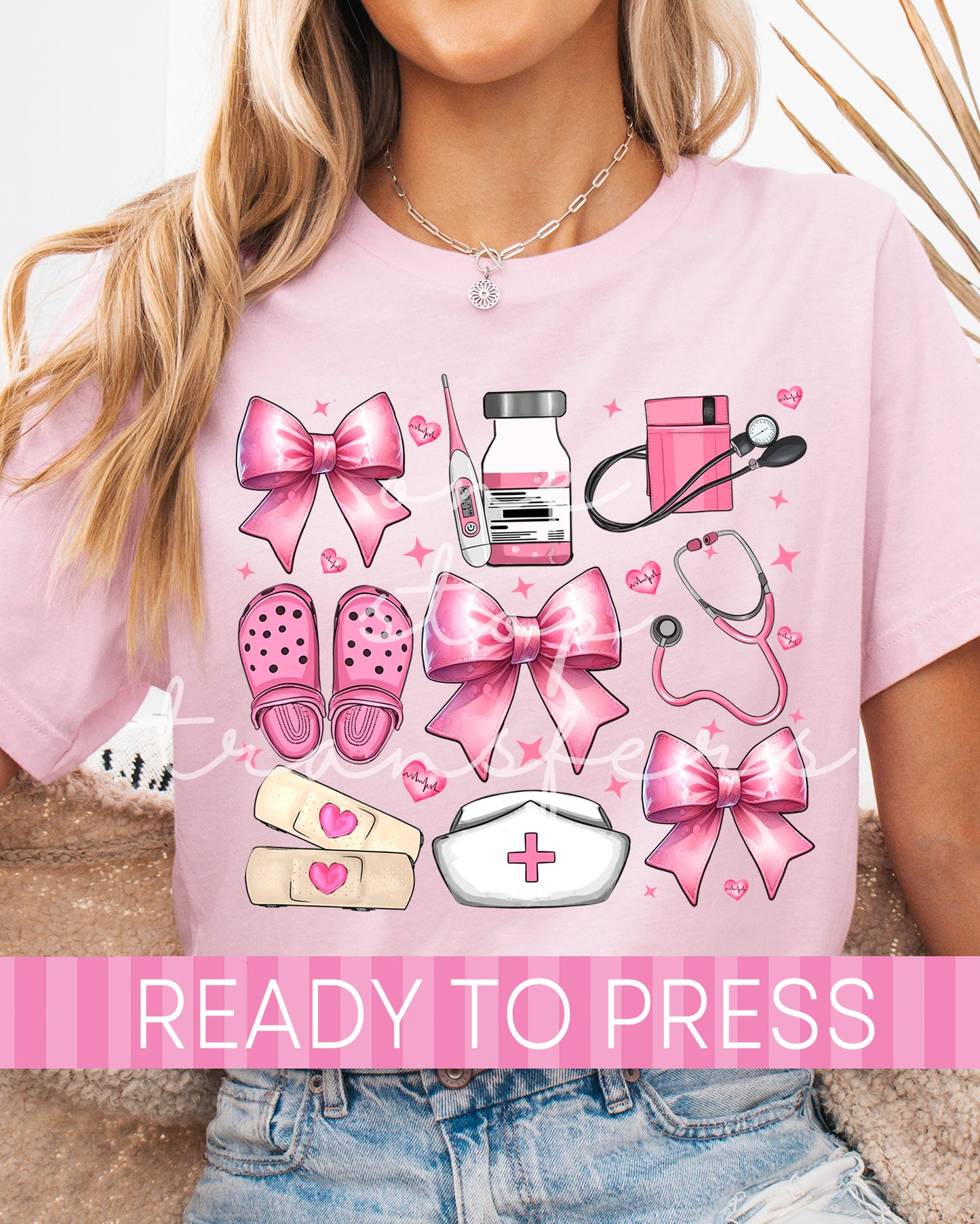 Pink Coquette Nurse Things - Ready to Press DTF Transfers