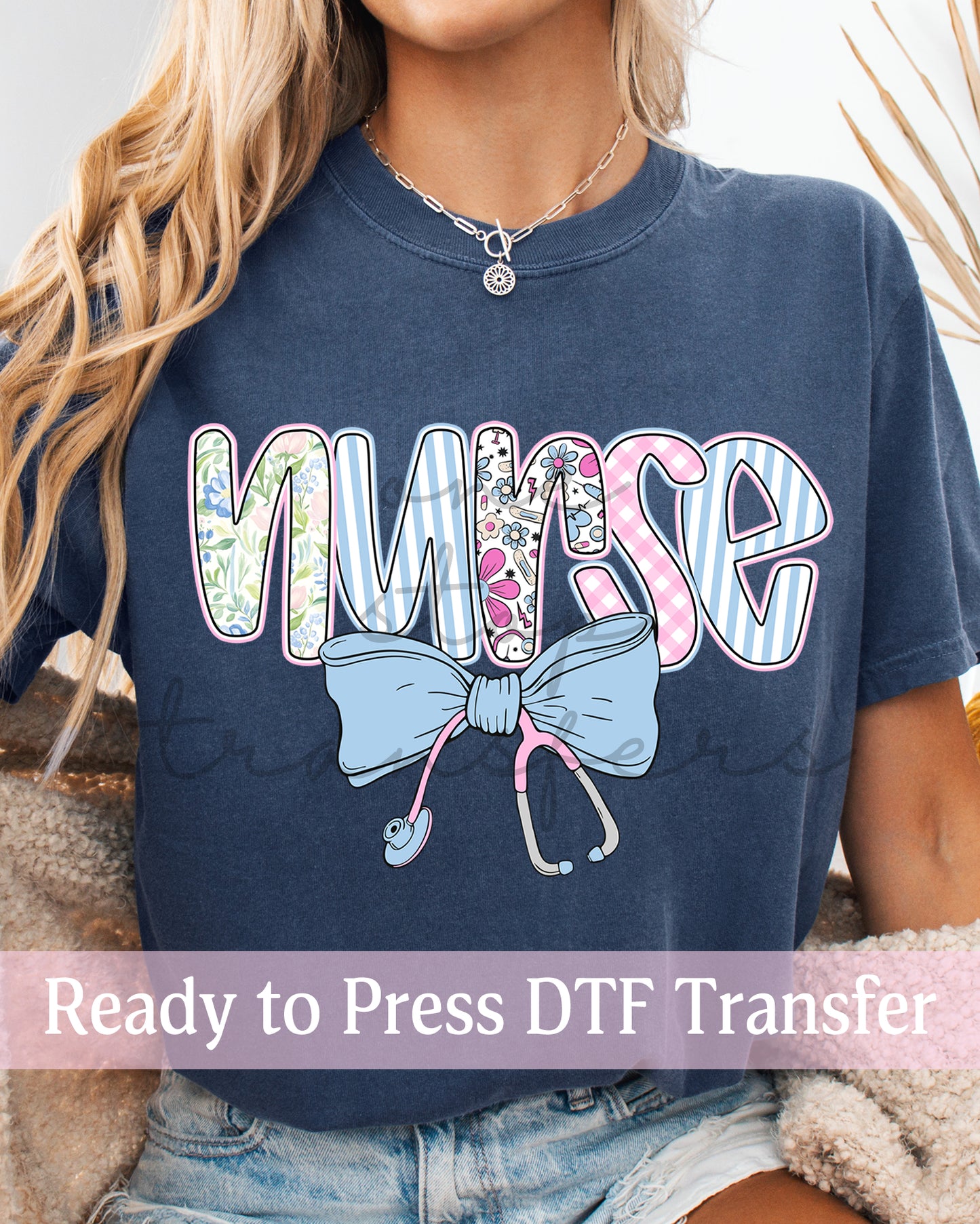 Coquette Preppy Nurse - Ready to Press DTF Transfers
