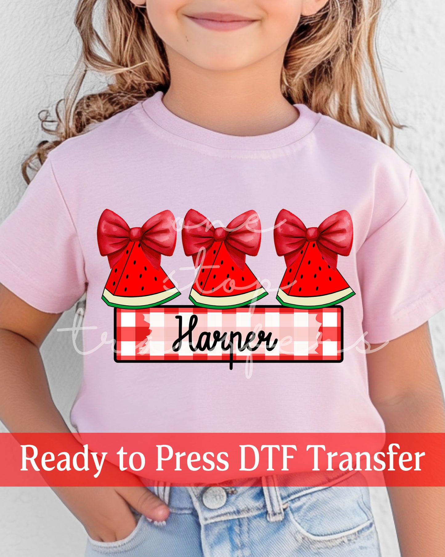 Custom Name Summer Watermelon Slices - Ready to Press DTF Transfers