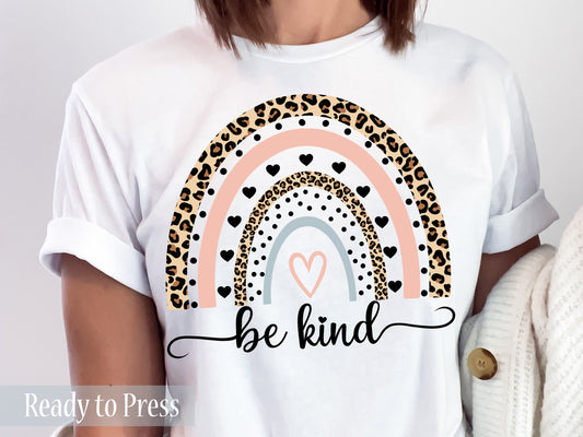 Be Kind Animal Print Rainbow - Ready to Press DTF Transfers