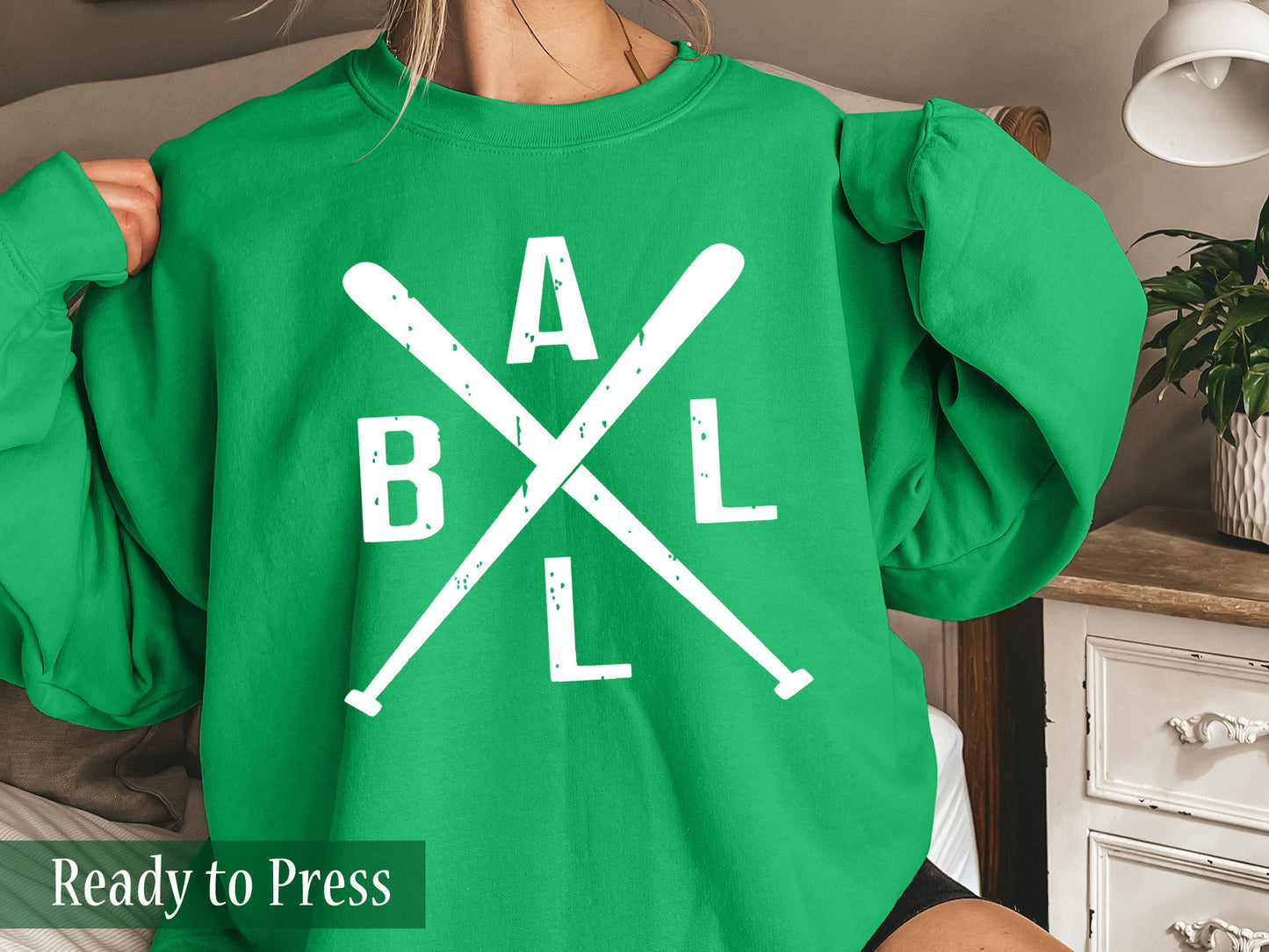 BALL Criss Cross Baseball Bats - Ready to Press DTF Transfers