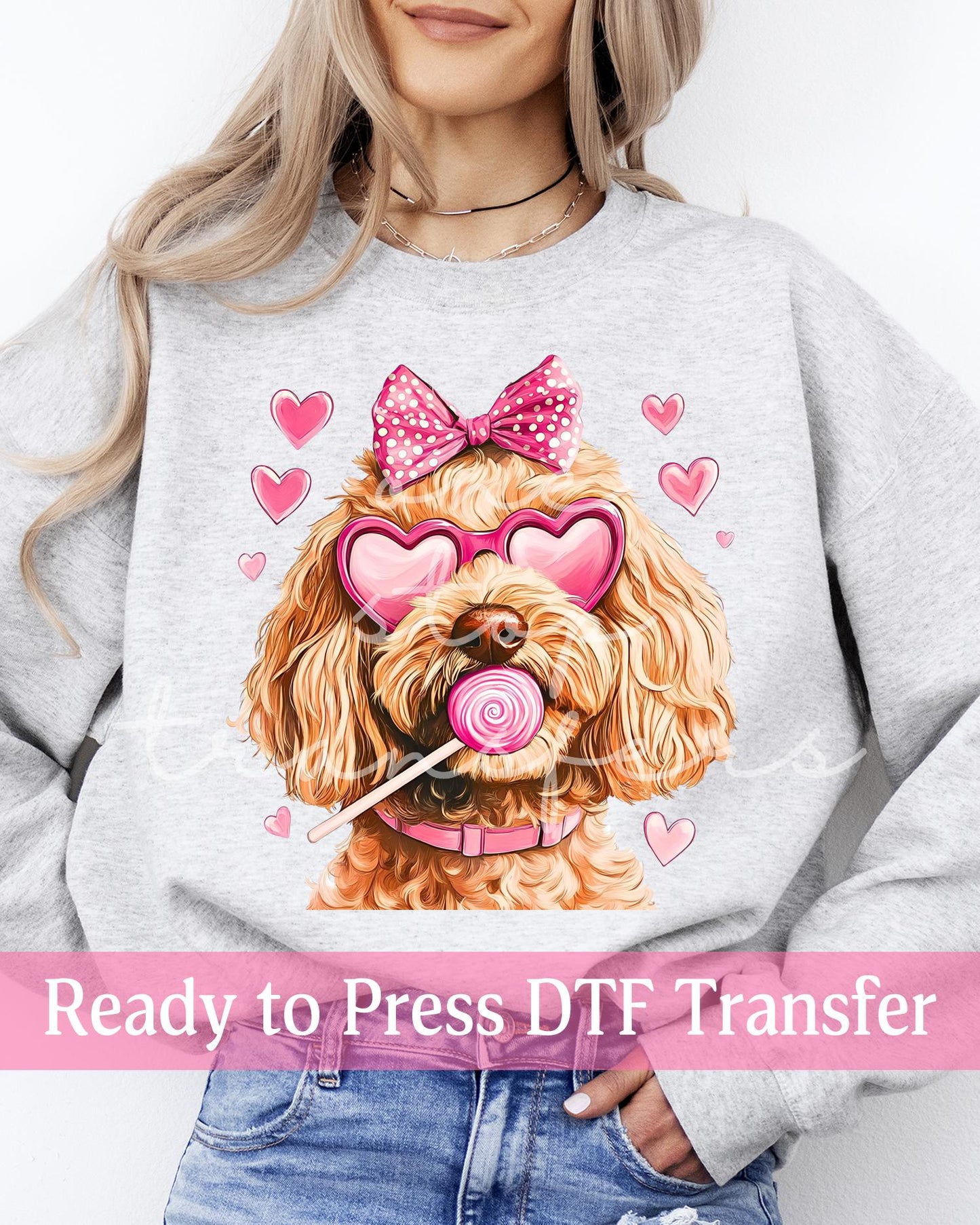 Valentine's Day Coquette Valentine Lollipop Doodle - Ready to Press DTF Transfers
