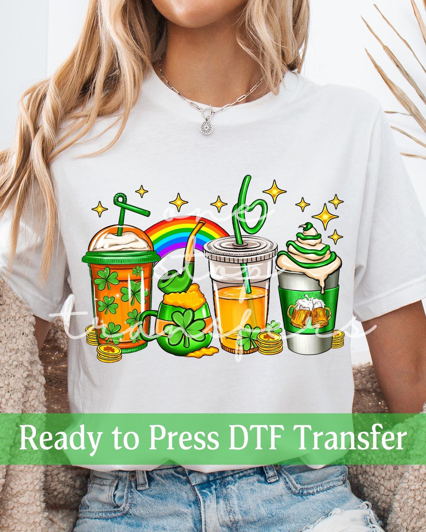 St. Patrick's Day Beer Mugs Coffee Cups - Ready to Press DTF Transfers