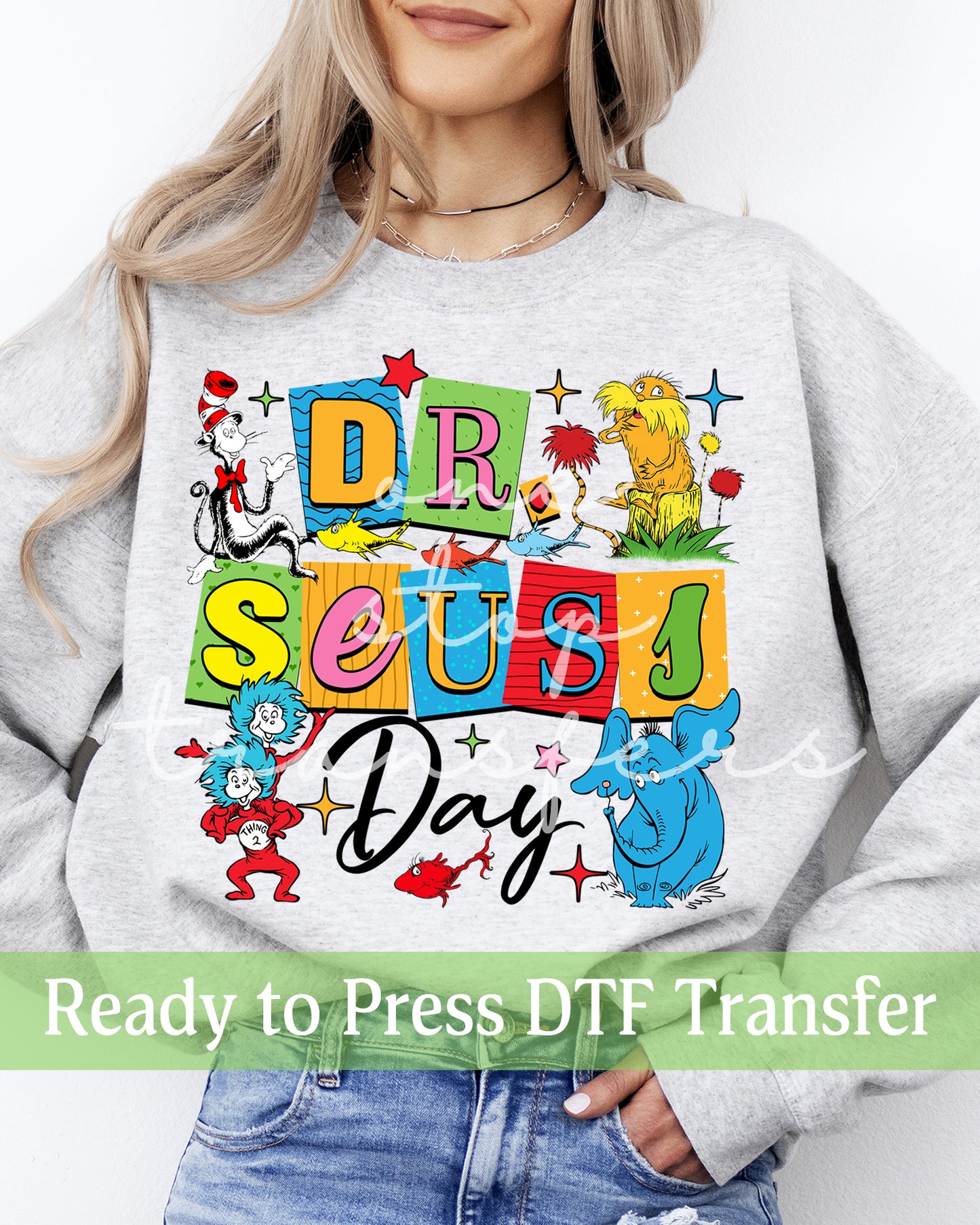 Dr. Read Across America Day Blocks - Ready to Press DTF Transfers