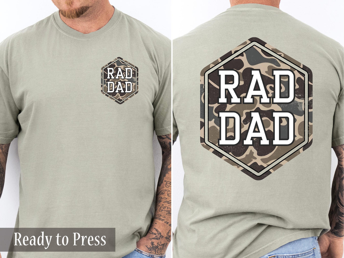 Camo Rad Dad - Ready to Press DTF Transfers