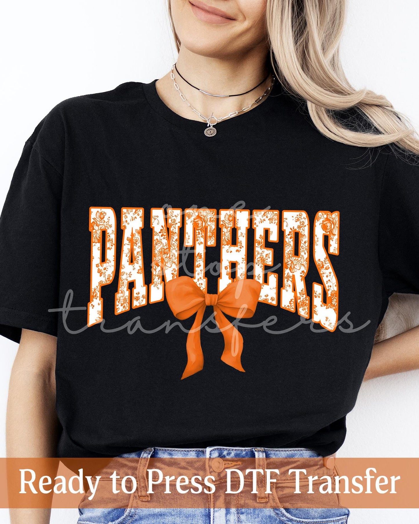 Coquette Chinoiserie Varsity Panthers - Ready to Press DTF Transfers