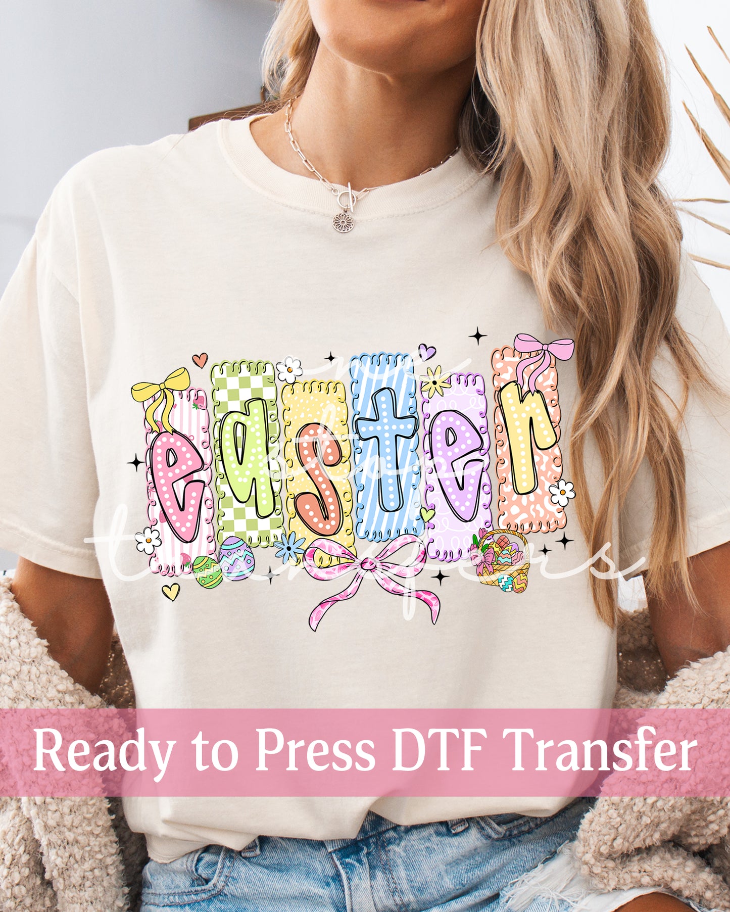 Easter Pastel Scallop Panels - Ready to Press DTF Transfers