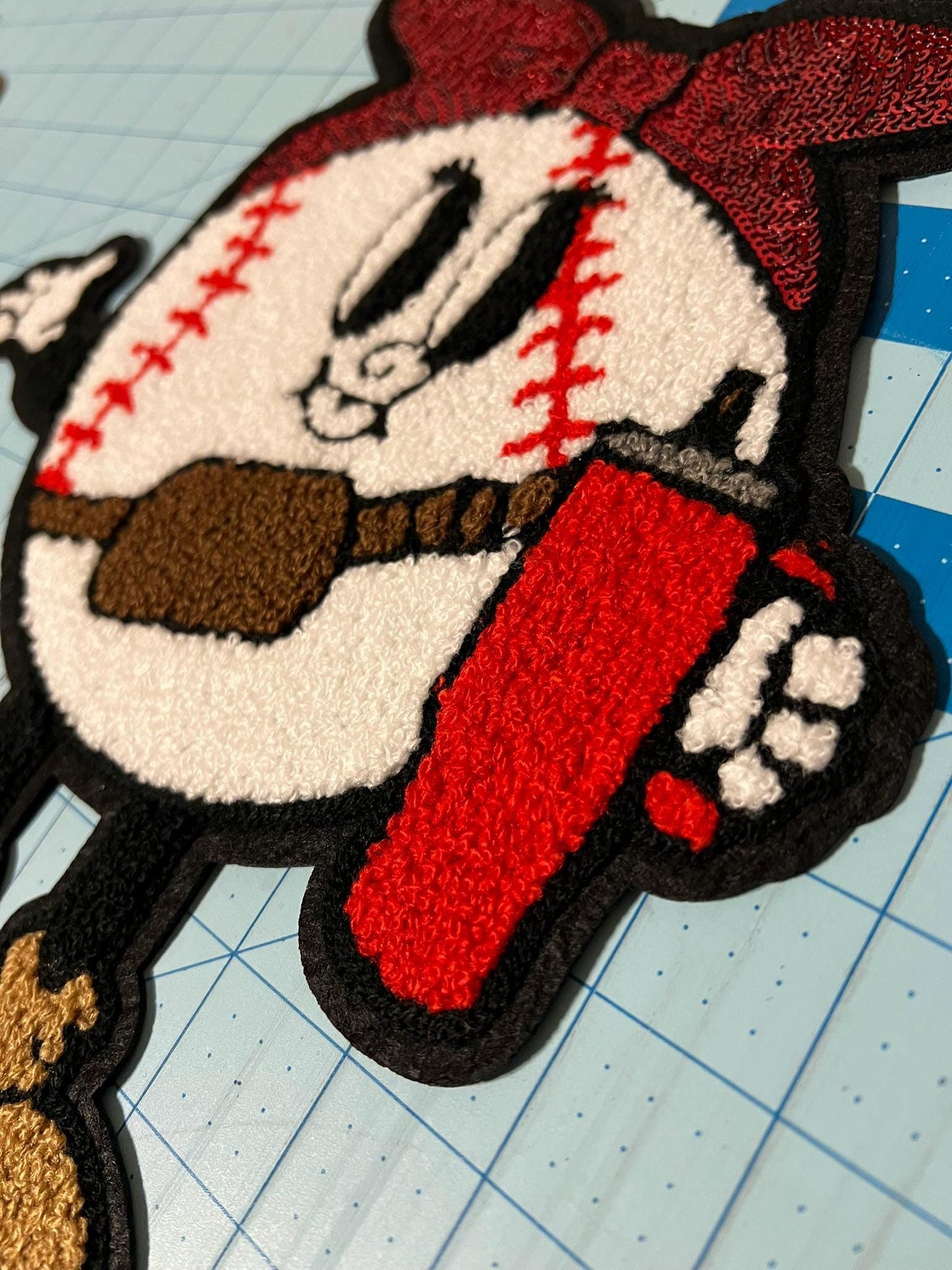 Boujee Baseball Chenille Sequin Iron On Patch - Ready to Press Patches