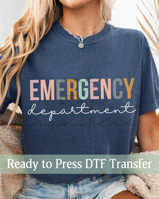 Emergency Department - Ready to Press DTF Transfers