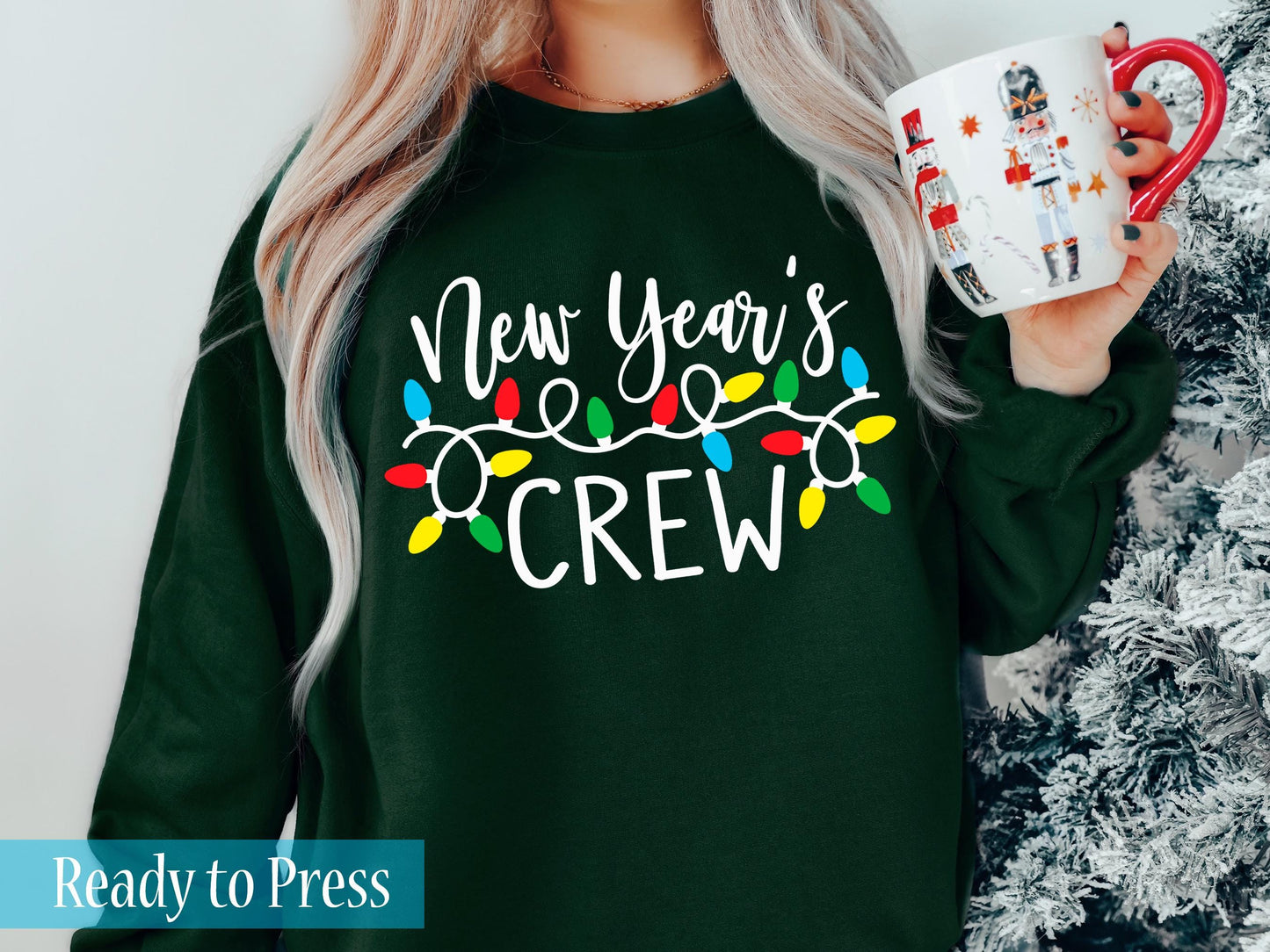 New Year's Crew Christmas Lights  - Ready to Press DTF Transfers