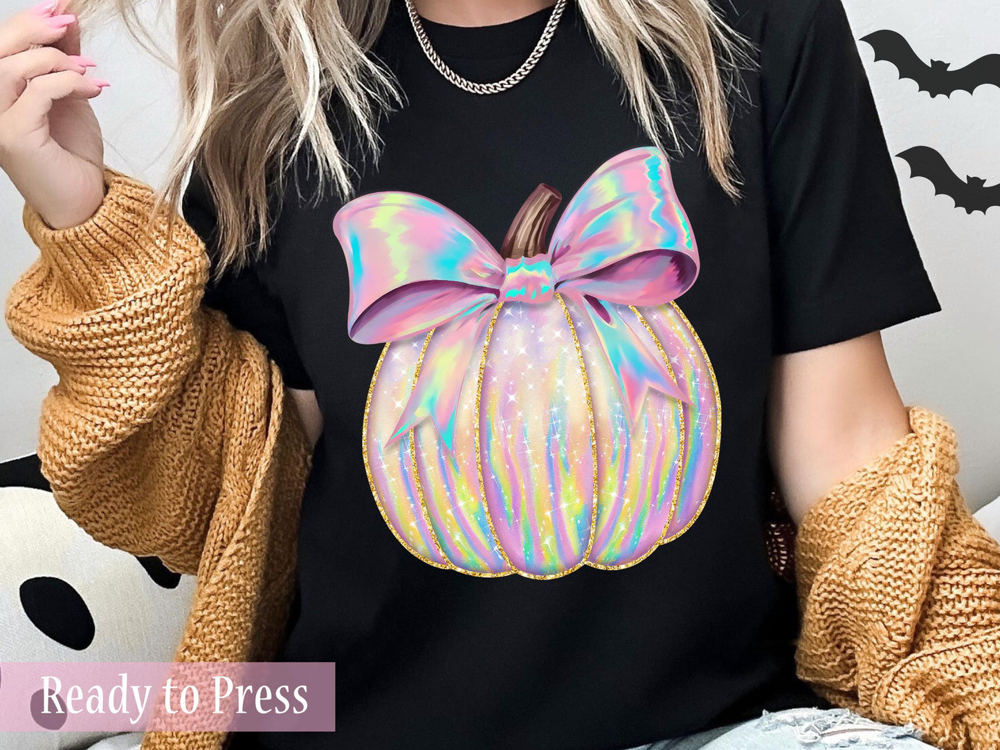 Iridescent Coquette Pumpkin - Ready to Press DTF Transfers