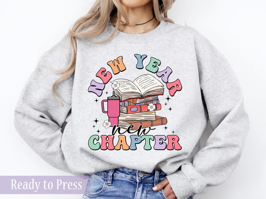 New Year New Chapter Books - Ready to Press DTF Transfers